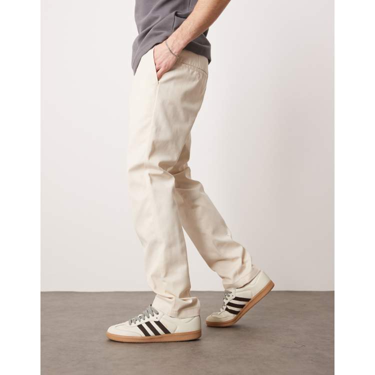 Dickies 872 slim fit work trousers in off white | ASOS