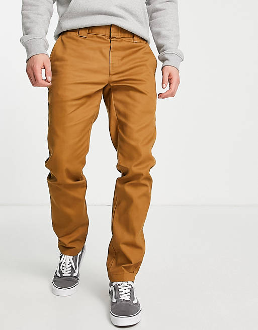 Dickies 872 work pants in brown slim fit - BROWN