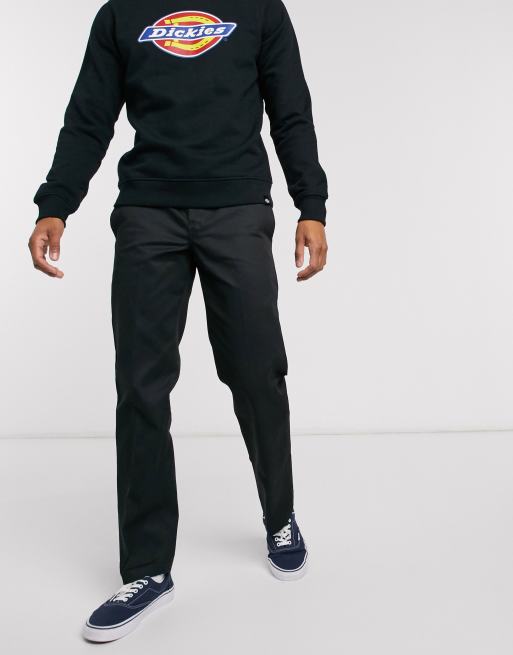 Dickies – 873 – Czarne spodnie typu worker o dopasowanym kroju i prostych nogawkach