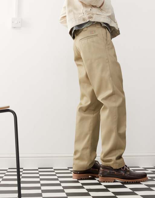 Dickies 873 slim straight fit work chino pants in khaki