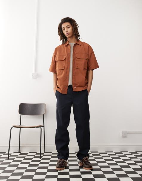 Dickies 873 slim straight fit work chino pants in navy - view 1