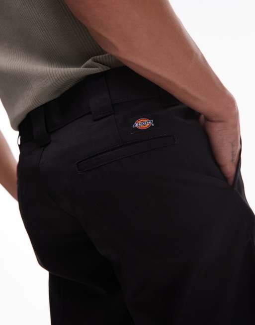 Dickies 873 slim straight fit work chino pants in black