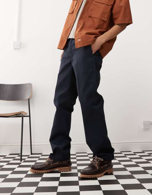 Dickies 873 slim straight fit work chino pants in navy