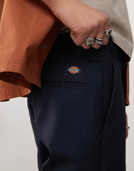Dickies 873 slim straight fit work chino pants in navy