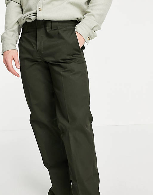 Trousers & Chinos Dickies 873 slim straight fit work pant in green 