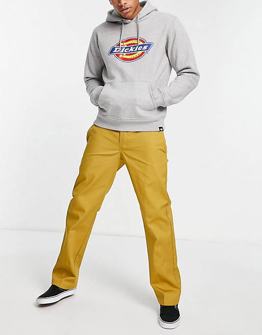 Dickies 873 slim straight fit work trousers in yellow