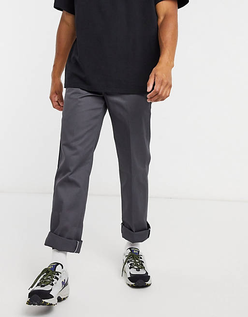 Trousers & Chinos Dickies 873 slim straight work trousers in charcoal grey 