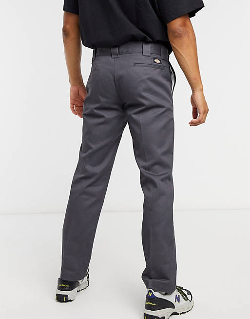  Dickies 873 slim straight work trousers in charcoal grey 