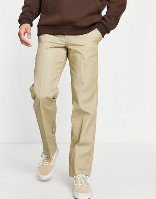 Dickies 873 work trousers in beige slim straight fit
