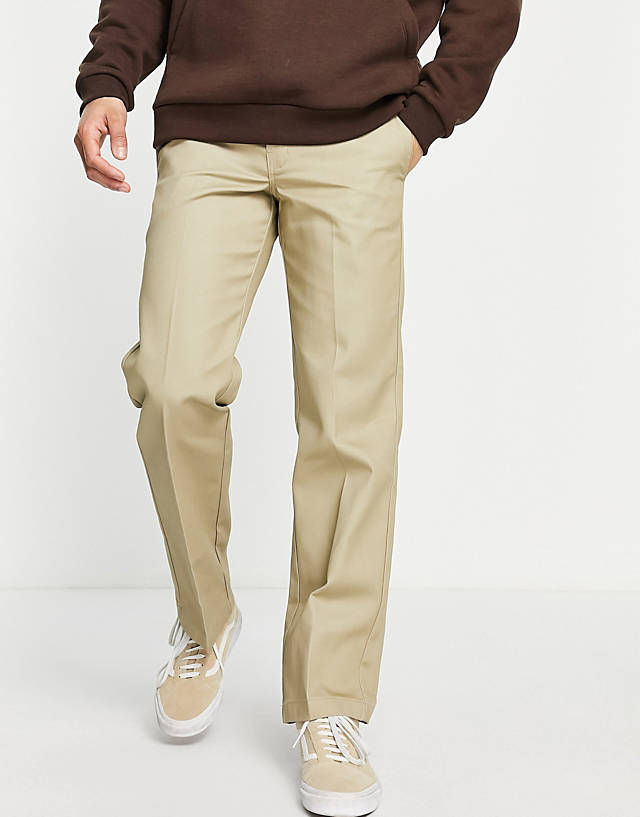 Dickies - 873 work trousers in beige slim straight fit