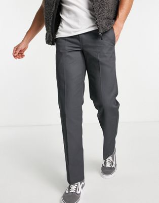 Dickies 873 work trousers in grey slim straight fit - GREY