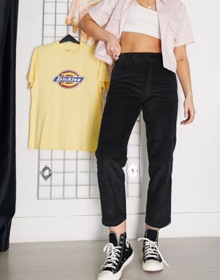 Dickies 874 cropped cord trousers in black - ASOS Price Checker
