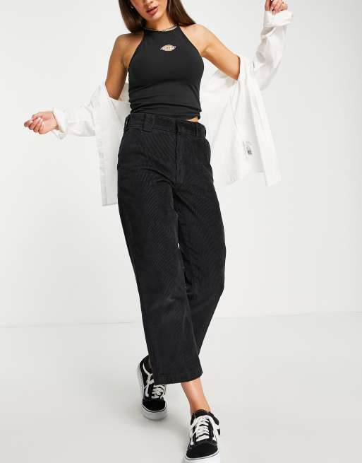 Dickies 874 cropped cord pants in black