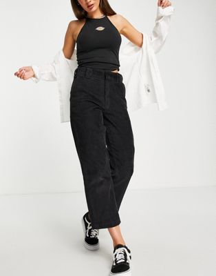 Dickies 874 cropped cord trousers in black