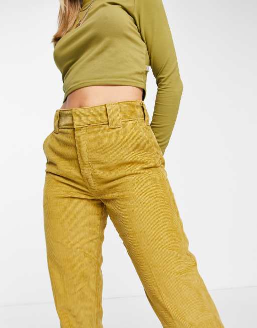 Yellow 2024 corduroy pants