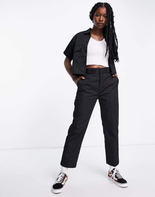 Black cropped 2024 work pants