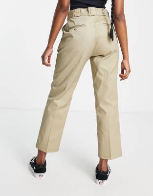 Dickies 874 cropped work pants in khaki 