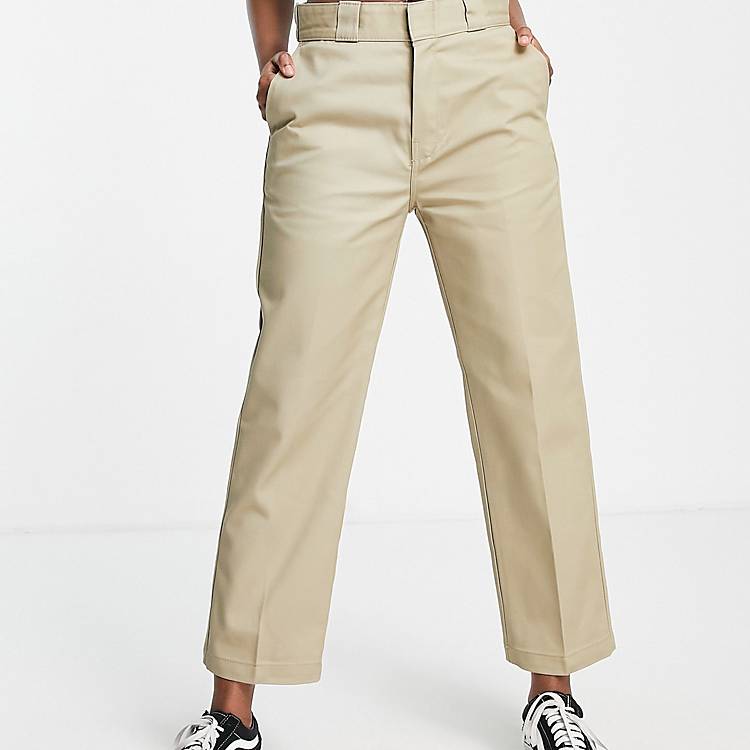 partiskhed Isolere mord Dickies 874 cropped work trousers in khaki | ASOS