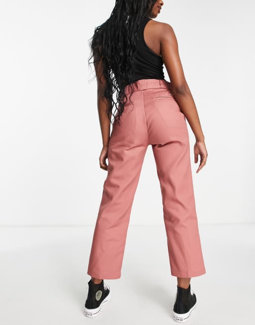 Pink sales work trousers