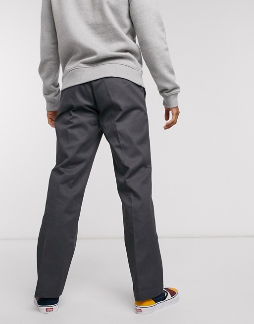 Dickies 874 – Grafitowe spodnie z prostymi nogawkami MDLD