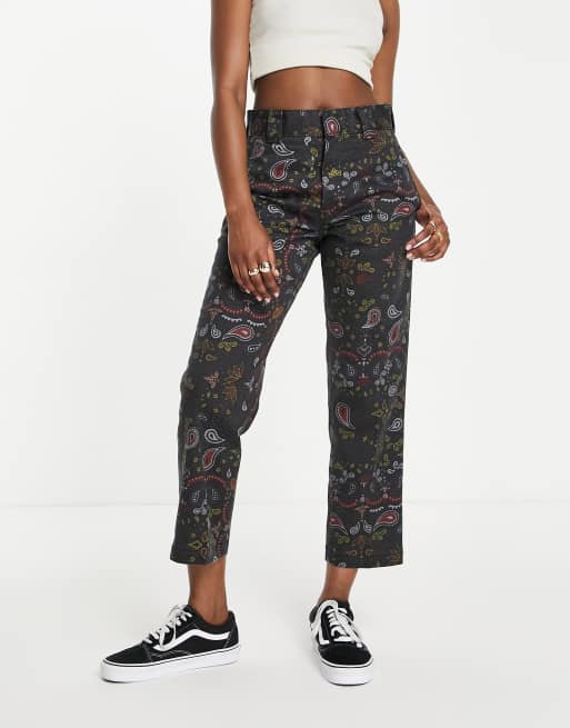 Dickies 874 paisley pants in black