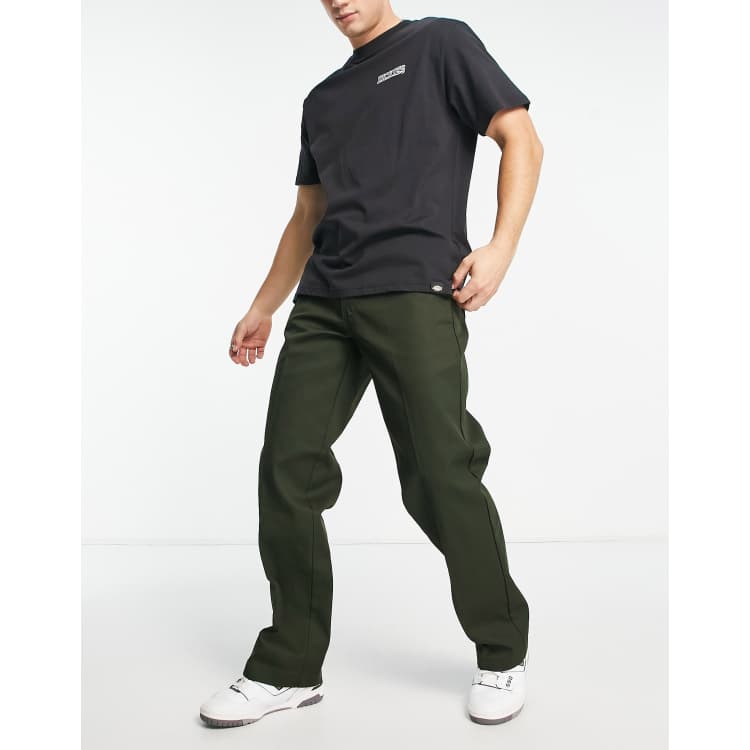 Dickies 874 straight fit work chino pants in olive green | ASOS