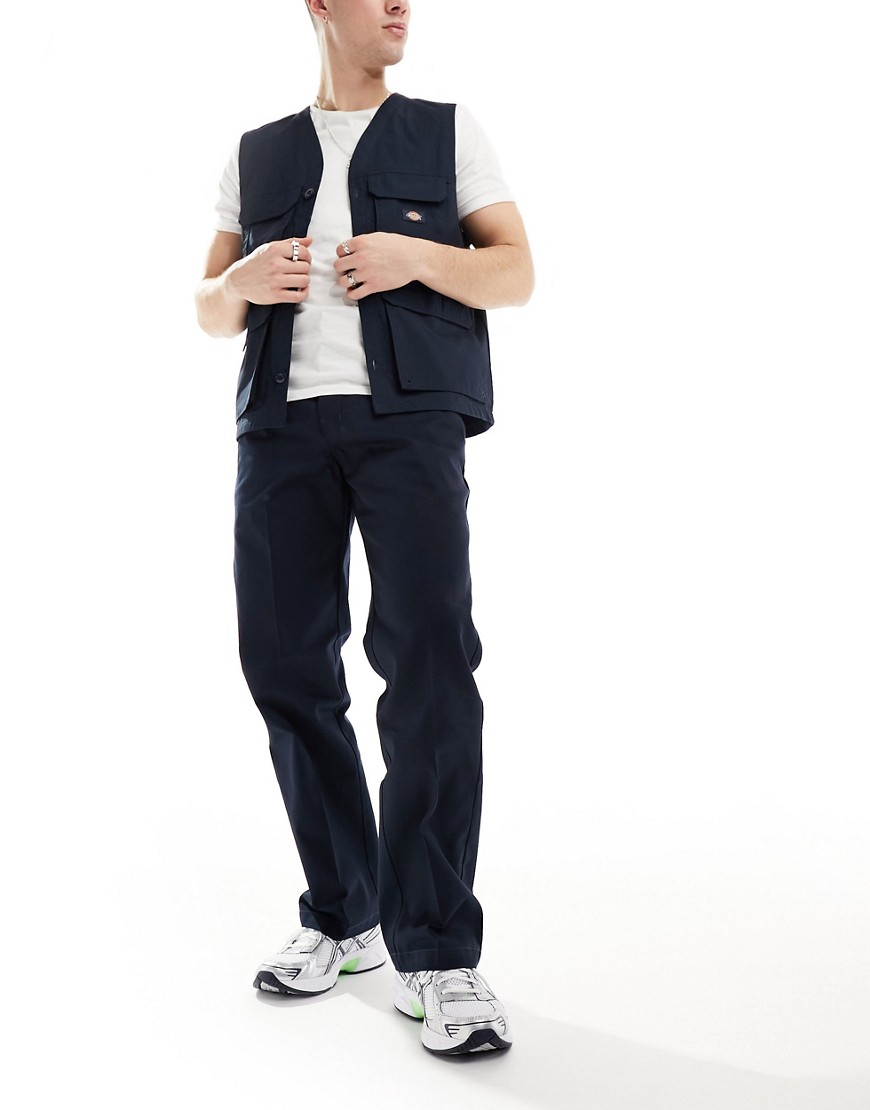 Dickies 874 straight fit work chino trousers in navy