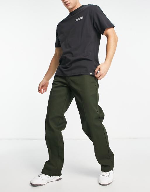 Dickies 874 straight fit work chino trousers in olive green | ASOS