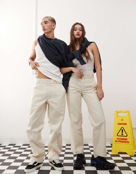Dickies 874 straight fit work pants chinos in stone - view 1