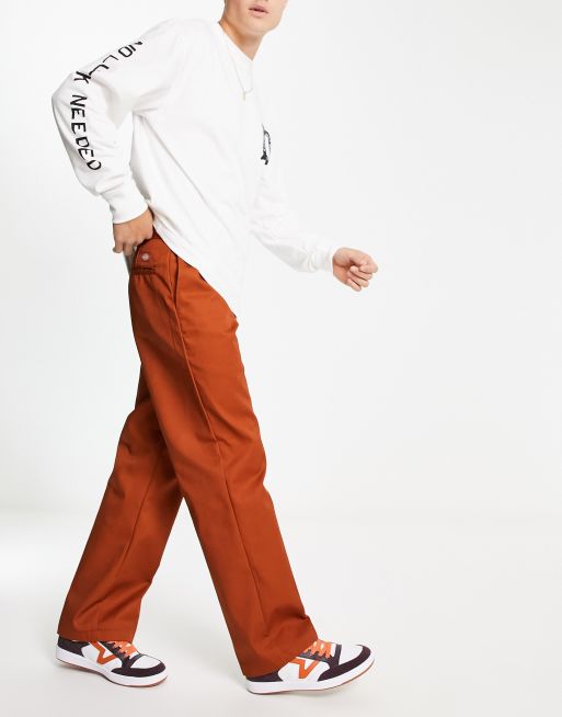 Dickies 874 straight fit work trousers in brown 