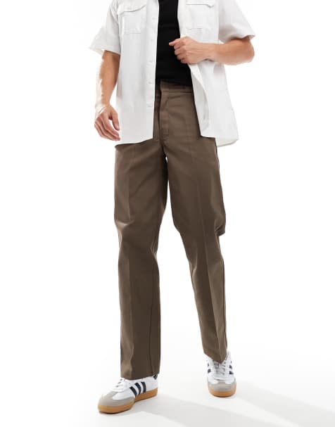 Dickies 874 straight leg trousers in mid brown - view 1