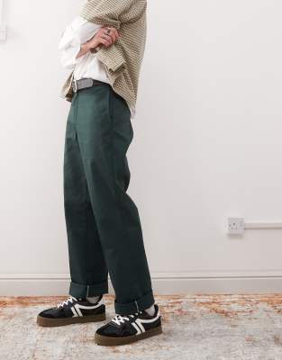 874 straight leg work pants in dark green