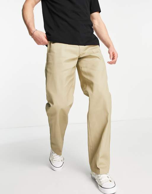 Dickies 874 work pants in khaki straight fit