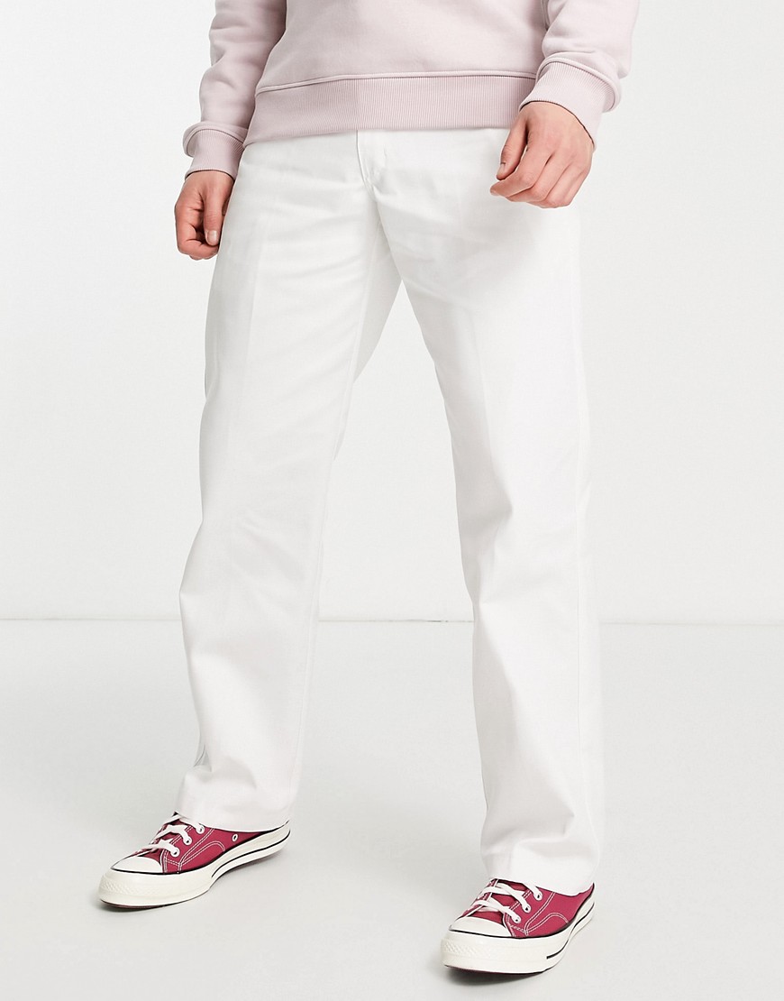 Dickies 874 Work Pants In White Straight Fit - White