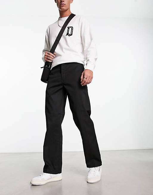 Dickies 874 Work trousers in black straight fit | ASOS