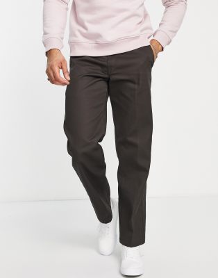 Dickies 874 work trousers in dark brown straight fit - BROWN - ASOS Price Checker