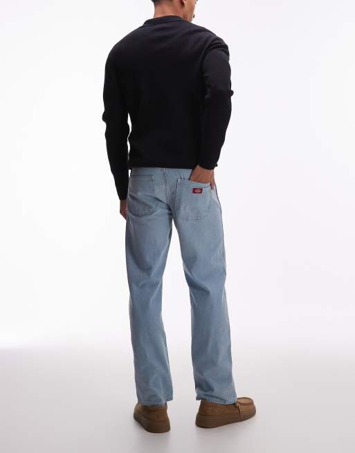 Dickies – 954 – Locker geschnittene, gerade Worker-Jeans in Hellblau, 3 von 5