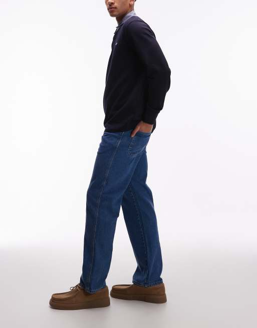 Dickies – 954 – Niebieskie luźne jeansy o prostym kroju w roboczym stylu, 3 z 5