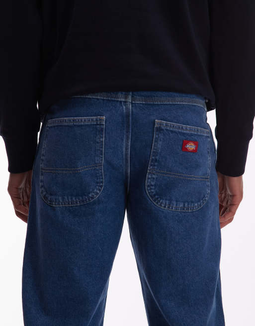 Dickies – 954 – Niebieskie luźne jeansy o prostym kroju w roboczym stylu, 5 z 5