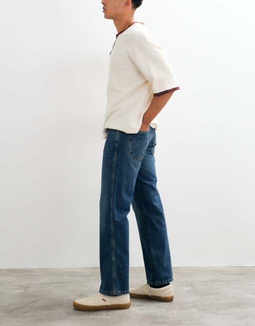 Dickies 954 relaxed straight work jeans in mid wash blue, 2 of 8