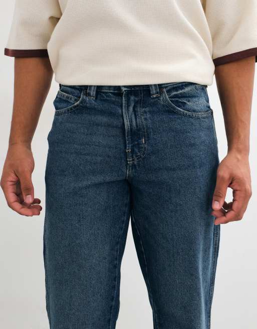 Dickies 954 relaxed straight work jeans in mid wash blue, 4 of 8