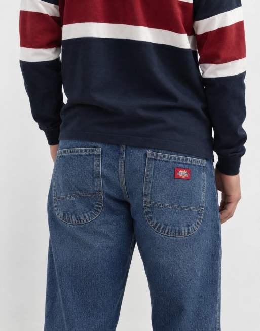 Dickies 954 relaxed straight work jeans in mid wash blue, 7 of 8