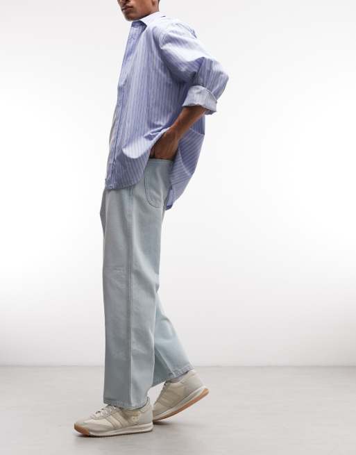 Dickies 958 baggy tapered work jeans in medium blue, 3 of 5