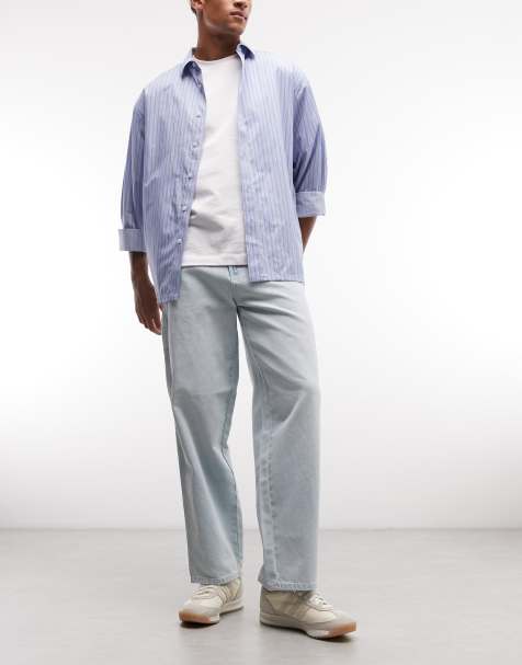 Dickies - 958 - Jean baggy fuselé style workwear - Bleu moyen - view 1
