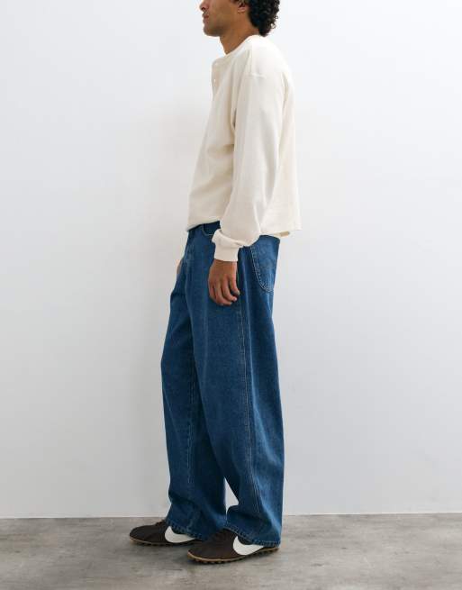 Dickies 958 tapered baggy work jeans in washed blue, 2 of 10