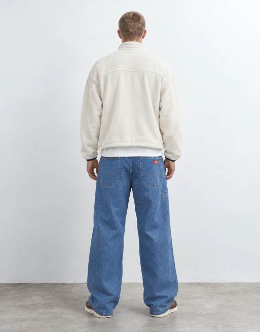 Dickies 958 tapered baggy work jeans in washed blue, 6 of 10