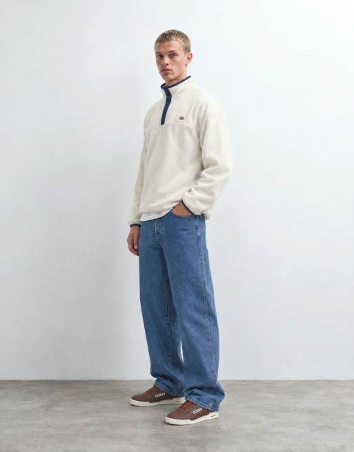 Dickies 958 tapered baggy work jeans in washed blue, 8 of 10
