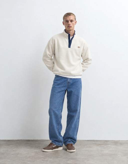 Dickies 958 tapered baggy work jeans in washed blue, 9 of 10