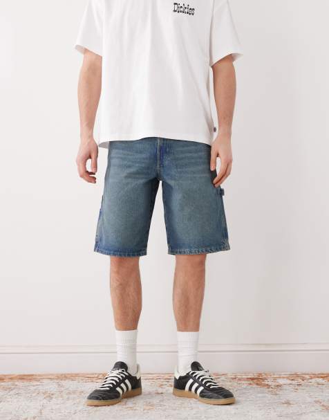 Dickies 993 11 inch carpenter short jeans in light blue - view 1