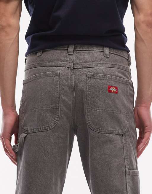 Dickies – 993 – Schmal zulaufende Carpenter-Jeans in grauer Waschung mit regulärer Passform, 4 von 5